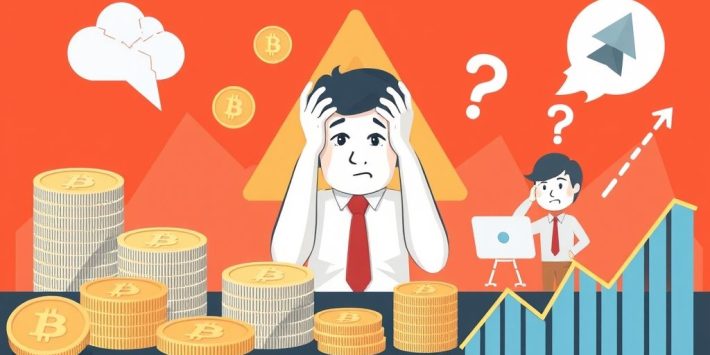 {"prompt":"create no text flat illustration, Represent common crypto trading mistakes. Background: warning red or orange. Include visuals of cracked coins, falling graphs, and confused trader icons. No words.","originalPrompt":"create no text flat illustration, Represent common crypto trading mistakes. Background: warning red or orange. Include visuals of cracked coins, falling graphs, and confused trader icons. No words.","width":1024,"height":576,"seed":42,"model":"flux","enhance":false,"nologo":true,"negative_prompt":"worst quality, blurry","nofeed":false,"safe":false,"isMature":false,"isChild":false}