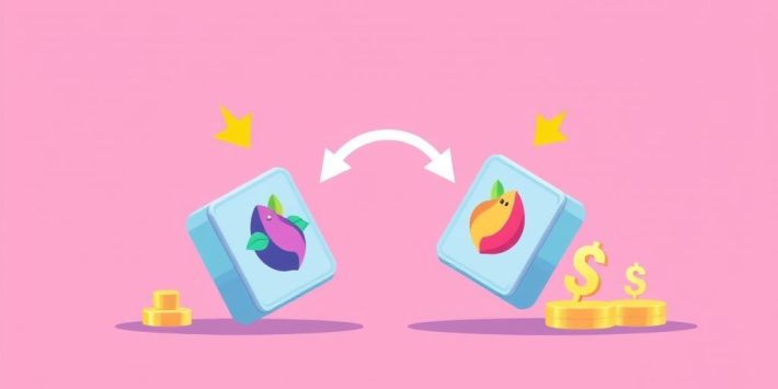 {"prompt":"create no text flat illustration, Visualize NFT flipping for profit. Use bright pink or gradient background. Include colorful NFTs, flipping animation arrows, and profit symbols. Keep it simple, no text.","originalPrompt":"create no text flat illustration, Visualize NFT flipping for profit. Use bright pink or gradient background. Include colorful NFTs, flipping animation arrows, and profit symbols. Keep it simple, no text.","width":1024,"height":576,"seed":42,"model":"flux","enhance":false,"nologo":true,"negative_prompt":"worst quality, blurry","nofeed":false,"safe":false,"isMature":false,"isChild":false}