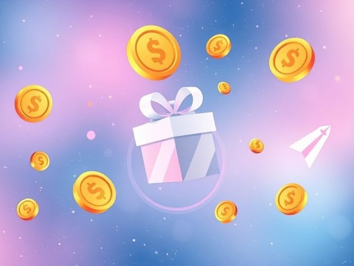 {"prompt":"create no text flat illustration, Depict finding and qualifying for crypto airdrops. Use bright or galaxy-themed background. Show floating tokens, gift boxes, and click icons. No labels or text.","originalPrompt":"create no text flat illustration, Depict finding and qualifying for crypto airdrops. Use bright or galaxy-themed background. Show floating tokens, gift boxes, and click icons. No labels or text.","width":1024,"height":576,"seed":42,"model":"flux","enhance":false,"nologo":true,"negative_prompt":"worst quality, blurry","nofeed":false,"safe":false,"isMature":false,"isChild":false}