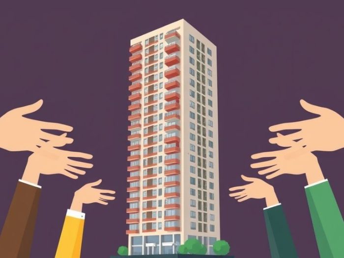 {"prompt":"create no text flat illustration, Depict real estate syndication. Multiple hands investing in a tall apartment building. Background: dark purple or slate. No text.","originalPrompt":"create no text flat illustration, Depict real estate syndication. Multiple hands investing in a tall apartment building. Background: dark purple or slate. No text.","width":1024,"height":576,"seed":42,"model":"flux","enhance":false,"nologo":true,"negative_prompt":"worst quality, blurry","nofeed":false,"safe":false,"isMature":false,"isChild":false}