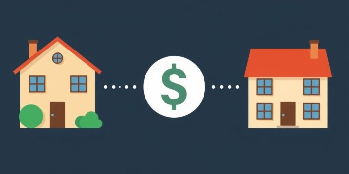 {"prompt":"create no text flat illustration, Two properties connected by a dotted arrow passing through a money symbol. Background: navy or rust. No text. no word or no text.","originalPrompt":"create no text flat illustration, Two properties connected by a dotted arrow passing through a money symbol. Background: navy or rust. No text. no word or no text.","width":1024,"height":576,"seed":42,"model":"flux","enhance":false,"nologo":true,"negative_prompt":"worst quality, blurry","nofeed":false,"safe":false,"isMature":false,"isChild":false}