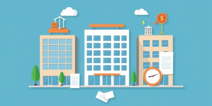 {"prompt":"create no text flat illustration, Visualize commercial property investing. Office buildings with investment icons, contracts, and rental meters. Background: steel blue. No text.","originalPrompt":"create no text flat illustration, Visualize commercial property investing. Office buildings with investment icons, contracts, and rental meters. Background: steel blue. No text.","width":1024,"height":576,"seed":42,"model":"flux","enhance":false,"nologo":true,"negative_prompt":"worst quality, blurry","nofeed":false,"safe":false,"isMature":false,"isChild":false}