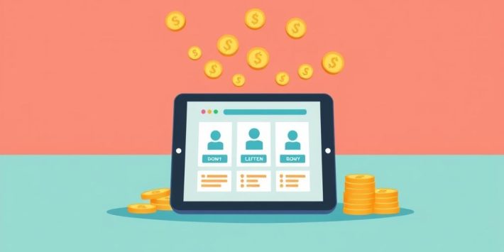 {"prompt":"create no text flat illustration, Show digital product sales for passive income. Tablet or screen displaying download icons with coins flowing out. Background: coral or sky blue. No wording.","originalPrompt":"create no text flat illustration, Show digital product sales for passive income. Tablet or screen displaying download icons with coins flowing out. Background: coral or sky blue. No wording.","width":1024,"height":576,"seed":42,"model":"flux","enhance":false,"nologo":true,"negative_prompt":"worst quality, blurry","nofeed":false,"safe":false,"isMature":false,"isChild":false}