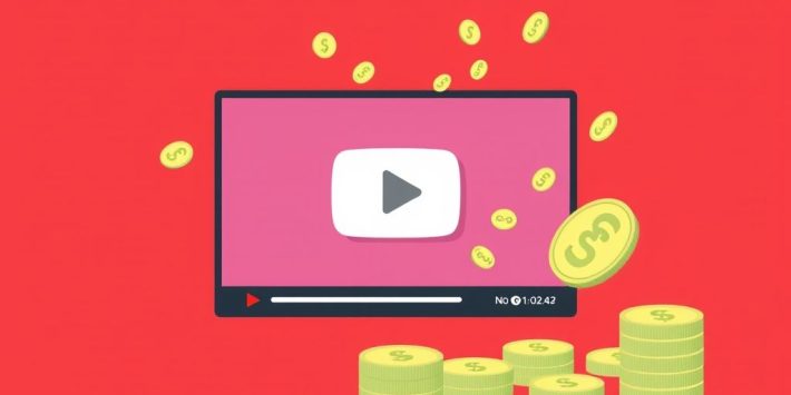 {"prompt":"create no text flat illustration, Depict YouTube ad revenue. A video player with ad icons and coins flowing from it. Background: bright red or lavender. No labels.","originalPrompt":"create no text flat illustration, Depict YouTube ad revenue. A video player with ad icons and coins flowing from it. Background: bright red or lavender. No labels.","width":1024,"height":576,"seed":42,"model":"flux","enhance":false,"nologo":true,"negative_prompt":"worst quality, blurry","nofeed":false,"safe":false,"isMature":false,"isChild":false}