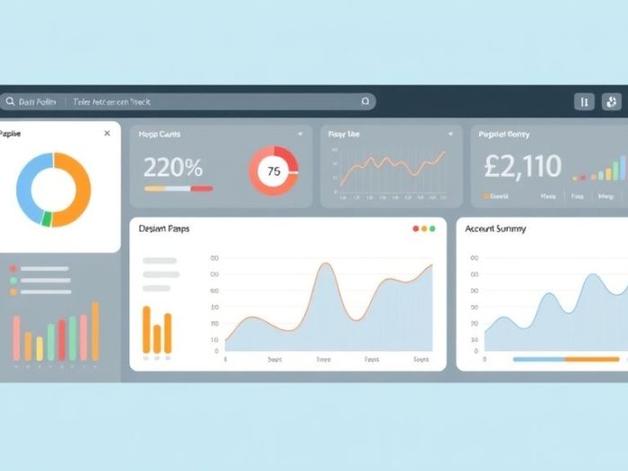 {"prompt":"create no text flat illustration, Illustrate portfolio tracking tools. Dashboard with pie charts, line graphs, and account summary visuals. Background: light blue or charcoal. No text.","originalPrompt":"create no text flat illustration, Illustrate portfolio tracking tools. Dashboard with pie charts, line graphs, and account summary visuals. Background: light blue or charcoal. No text.","width":1024,"height":576,"seed":42,"model":"flux","enhance":false,"nologo":true,"negative_prompt":"worst quality, blurry","nofeed":false,"safe":false,"isMature":false,"isChild":false}