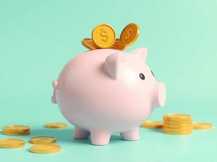 {"prompt":"create no text flat illustration, Show high-yield savings account interest. Coins multiplying in a digital piggy bank. Background: gold or mint. No text.","originalPrompt":"create no text flat illustration, Show high-yield savings account interest. Coins multiplying in a digital piggy bank. Background: gold or mint. No text.","width":1024,"height":576,"seed":42,"model":"flux","enhance":false,"nologo":true,"negative_prompt":"worst quality, blurry","nofeed":false,"safe":false,"isMature":false,"isChild":false}