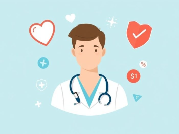 {"prompt":"create no text flat illustration, Represent saving on health insurance. A stethoscope, insurance shield, and discount icons around a person. Background: medical blue or white. No text.","originalPrompt":"create no text flat illustration, Represent saving on health insurance. A stethoscope, insurance shield, and discount icons around a person. Background: medical blue or white. No text.","width":1024,"height":576,"seed":42,"model":"flux","enhance":false,"nologo":true,"negative_prompt":"worst quality, blurry","nofeed":false,"safe":false,"isMature":false,"isChild":false}