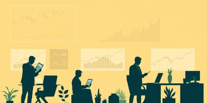 {"prompt":"create no text flat illustration, Show using COT reports to analyze commodities. Silhouettes of traders with charts, futures contracts, and commodity visuals. Background: tan or data green. No text.","originalPrompt":"create no text flat illustration, Show using COT reports to analyze commodities. Silhouettes of traders with charts, futures contracts, and commodity visuals. Background: tan or data green. No text.","width":1024,"height":576,"seed":42,"model":"flux","enhance":false,"nologo":true,"negative_prompt":"worst quality, blurry","nofeed":false,"safe":false,"isMature":false,"isChild":false}