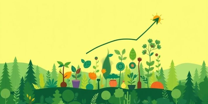 {"prompt":"create no text flat illustration, Depict top-performing ESG stocks. Bar chart made of plants or eco icons growing upward. Background: forest green or solar yellow. No text.","originalPrompt":"create no text flat illustration, Depict top-performing ESG stocks. Bar chart made of plants or eco icons growing upward. Background: forest green or solar yellow. No text.","width":1024,"height":576,"seed":42,"model":"flux","enhance":false,"nologo":true,"negative_prompt":"worst quality, blurry","nofeed":false,"safe":false,"isMature":false,"isChild":false}