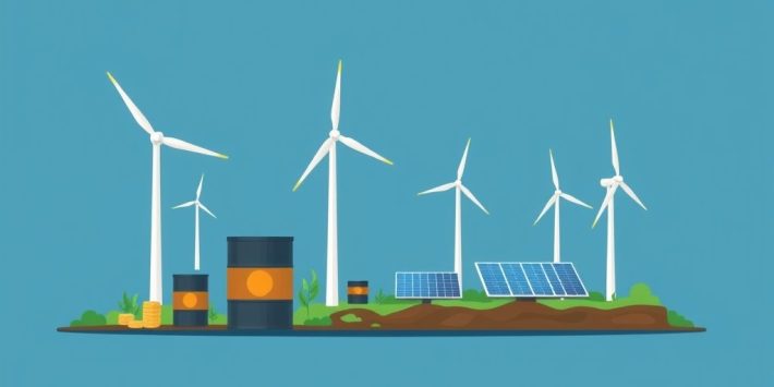 {"prompt":"create no text flat illustration, Visualize a fossil-free investment portfolio. Stocks replacing oil barrels with wind turbines and solar panels. Background: sky blue or dark blue. No wording.","originalPrompt":"create no text flat illustration, Visualize a fossil-free investment portfolio. Stocks replacing oil barrels with wind turbines and solar panels. Background: sky blue or dark blue. No wording.","width":1024,"height":576,"seed":42,"model":"flux","enhance":false,"nologo":true,"negative_prompt":"worst quality, blurry","nofeed":false,"safe":false,"isMature":false,"isChild":false}