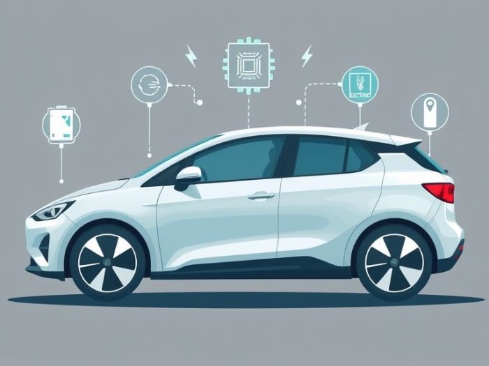 {"prompt":"create no text flat illustration, show a electric car. Depict supply chain investing. Battery, lithium, chip, and electric symbols linked together. Background: industrial gray or vibrant electric blue. No labels.","originalPrompt":"create no text flat illustration, show a electric car. Depict supply chain investing. Battery, lithium, chip, and electric symbols linked together. Background: industrial gray or vibrant electric blue. No labels.","width":1024,"height":576,"seed":42,"model":"flux","enhance":false,"nologo":true,"negative_prompt":"worst quality, blurry","nofeed":false,"safe":false,"isMature":false,"isChild":false}