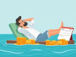 {"prompt":"create no text flat illustration, Depict retiring on a $500K portfolio. A person relaxing with a modest coin pile and calendar visuals. Background: ocean blue. No text.","originalPrompt":"create no text flat illustration, Depict retiring on a $500K portfolio. A person relaxing with a modest coin pile and calendar visuals. Background: ocean blue. No text.","width":1024,"height":576,"seed":42,"model":"flux","enhance":false,"nologo":true,"negative_prompt":"worst quality, blurry","nofeed":false,"safe":false,"isMature":false,"isChild":false}