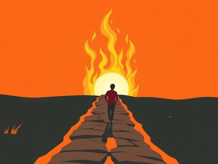 {"prompt":"create no text flat illustration, Depict FIRE (Financial Independence, Retire Early). A blazing trail to early retirement with youthful figure reaching finish line. Background: fire-orange. No labels.","originalPrompt":"create no text flat illustration, Depict FIRE (Financial Independence, Retire Early). A blazing trail to early retirement with youthful figure reaching finish line. Background: fire-orange. No labels.","width":1024,"height":576,"seed":42,"model":"flux","enhance":false,"nologo":true,"negative_prompt":"worst quality, blurry","nofeed":false,"safe":false,"isMature":false,"isChild":false}