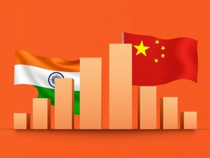 {"prompt":"create no text flat illustration, Compare India vs. China market potential. Two growing markets represented by bar charts or flags rising in parallel. Background: split-tone saffron and red. No text.","originalPrompt":"create no text flat illustration, Compare India vs. China market potential. Two growing markets represented by bar charts or flags rising in parallel. Background: split-tone saffron and red. No text.","width":1024,"height":576,"seed":42,"model":"flux","enhance":false,"nologo":true,"negative_prompt":"worst quality, blurry","nofeed":false,"safe":false,"isMature":false,"isChild":false}