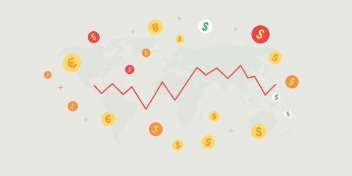 {"prompt":"create no text flat illustration, Show currency fluctuation effect on investments. Global stock chart with currency symbols fluctuating around it. Background: light gray or forest green. No labels.","originalPrompt":"create no text flat illustration, Show currency fluctuation effect on investments. Global stock chart with currency symbols fluctuating around it. Background: light gray or forest green. No labels.","width":1024,"height":576,"seed":42,"model":"flux","enhance":false,"nologo":true,"negative_prompt":"worst quality, blurry","nofeed":false,"safe":false,"isMature":false,"isChild":false}
