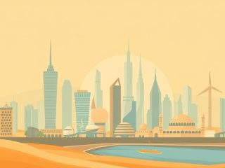 {"prompt":"create no text flat illustration, Show Middle East opportunities beyond oil. Tech hubs, clean energy, and finance visuals in Middle East skyline. Background: desert tan. No text.","originalPrompt":"create no text flat illustration, Show Middle East opportunities beyond oil. Tech hubs, clean energy, and finance visuals in Middle East skyline. Background: desert tan. No text.","width":1024,"height":576,"seed":42,"model":"flux","enhance":false,"nologo":true,"negative_prompt":"worst quality, blurry","nofeed":false,"safe":false,"isMature":false,"isChild":false}