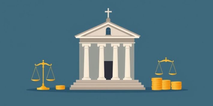 {"prompt":"create no text flat illustration, Illustrate litigation finance. A courthouse or legal document producing money symbols. Background: slate blue. No text.","originalPrompt":"create no text flat illustration, Illustrate litigation finance. A courthouse or legal document producing money symbols. Background: slate blue. No text.","width":1024,"height":576,"seed":42,"model":"flux","enhance":false,"nologo":true,"negative_prompt":"worst quality, blurry","nofeed":false,"safe":false,"isMature":false,"isChild":false}
