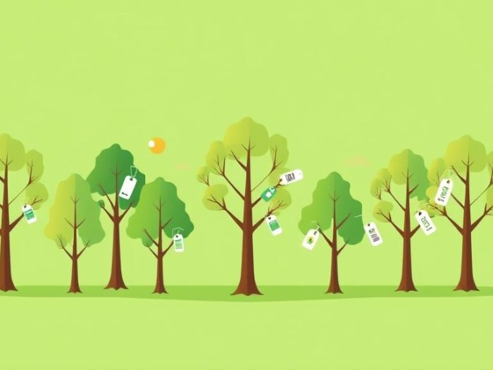 {"prompt":"Envision a flat, text-free illustration that encapsulates the concept of carbon credit markets. Picture an array of stylized tree icons, their vibrant greens contrasting beautifully with subtle, soft shades representing carbon offset symbols. Each tree is elegantly intertwined with tradable tags, depicted as sleek, minimalistic graphics that float gracefully around them. The background is a soothing clean green, evoking a sense of environmental harmony and sustainability. The overall ambiance of the piece radiates a hopeful and forward-thinking mood, showcasing the interconnectedness of nature and commerce without any textual distractions.nncreate no text flat illustration, Visualize carbon credit markets. Tree icons paired with carbon offset symbols and tradable tags. Background: clean green. No labels.","originalPrompt":"create no text flat illustration, Visualize carbon credit markets. Tree icons paired with carbon offset symbols and tradable tags. Background: clean green. No labels.","width":1024,"height":576,"seed":42,"model":"flux","enhance":false,"nologo":true,"negative_prompt":"worst quality, blurry","nofeed":false,"safe":false,"isMature":false,"isChild":false}