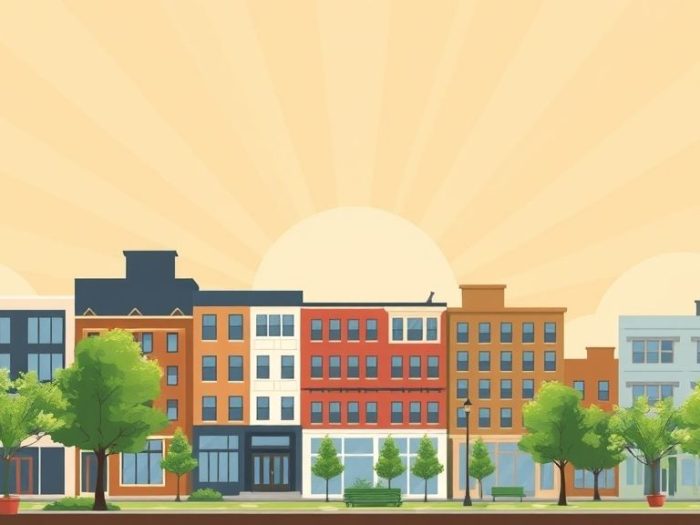 {"prompt":"Imagine a vibrant, no-text flat illustration depicting qualified opportunity zones showcasing the revitalization of real estate in a low-income area. The foreground features a mix of renovated buildings, some with modern facades juxtaposed with classic architectural details, symbolizing a blend of the old and the new. A radiant, warm beige hue envelops the background, seamlessly transitioning into urban green accents that represent parks and community spaces. Dappled sunlight filters down, creating an inviting and optimistic atmosphere, while stylized trees and benches enhance the feeling of community development. The image captures the essence of economic rejuvenation, glowing with potential and hope for a brighter future in these neighborhoods, rendered in a clean, geometric illustration style reminiscent of contemporary infographics.nncreate no text flat illustration, Visualize qualified opportunity zones. Real estate in low-income area being revitalized with tax boost overlay. Background: warm beige or urban green. No text.","originalPrompt":"create no text flat illustration, Visualize qualified opportunity zones. Real estate in low-income area being revitalized with tax boost overlay. Background: warm beige or urban green. No text.","width":1024,"height":576,"seed":42,"model":"flux","enhance":false,"nologo":true,"negative_prompt":"worst quality, blurry","nofeed":false,"safe":false,"isMature":false,"isChild":false}