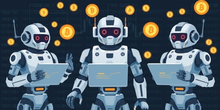 {"prompt":"create no text flat illustration, Show top crypto trading bots. Multiple bots each managing different token pairs. Background: digital dark. No text.","originalPrompt":"create no text flat illustration, Show top crypto trading bots. Multiple bots each managing different token pairs. Background: digital dark. No text.","width":1024,"height":576,"seed":42,"model":"flux","enhance":false,"nologo":true,"negative_prompt":"worst quality, blurry","nofeed":false,"safe":false,"isMature":false,"isChild":false}