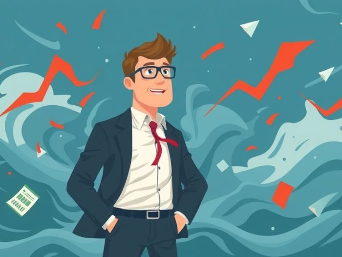 {"prompt":"create no text flat illustration, Show sticking to your plan during panic. Calm investor holding steady as market chaos swirls. Background: storm blue. No wording.","originalPrompt":"create no text flat illustration, Show sticking to your plan during panic. Calm investor holding steady as market chaos swirls. Background: storm blue. No wording.","width":1024,"height":576,"seed":42,"model":"flux","enhance":false,"nologo":true,"negative_prompt":"worst quality, blurry","nofeed":false,"safe":false,"isMature":false,"isChild":false}