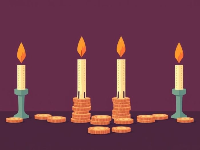 {"prompt":"create no text flat illustration, Show gambler's fallacy in trading. Coin flips or candles forming patterns misleading a decision. Background: dusty plum. No wording.","originalPrompt":"create no text flat illustration, Show gambler's fallacy in trading. Coin flips or candles forming patterns misleading a decision. Background: dusty plum. No wording.","width":1024,"height":576,"seed":42,"model":"flux","enhance":false,"nologo":true,"negative_prompt":"worst quality, blurry","nofeed":false,"safe":false,"isMature":false,"isChild":false}