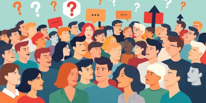 {"prompt":"A colorful flat illustration depicting the concept of sentiment reading mistakes, emphasizing the importance of critical thinking to avoid being misled by crowd psychology. The scene features diverse groups of people with varied expressions, some appearing confused or swayed, while others are analyzing information thoughtfully. Incorporate abstract symbols like question marks, speech bubbles, and upward or downward arrows to symbolize misinformation and emotional influence. Use bold, vibrant colors with a clean, minimalistic style reminiscent of modern infographics, avoiding any textual elements within the image. The overall mood encourages awareness and careful judgment amidst swirling crowds.nncreate and no text flat illustration, Sentiment Reading Mistakes | Avoid getting fooled by crowd psychology.","originalPrompt":"create and no text flat illustration, Sentiment Reading Mistakes | Avoid getting fooled by crowd psychology.","width":1024,"height":576,"seed":42,"model":"flux","enhance":false,"nologo":true,"negative_prompt":"worst quality, blurry","nofeed":false,"safe":false,"isMature":false,"isChild":false}